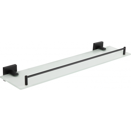 Mexen Rufo závěsná skleněná polička, černá - 7050937-70