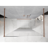 Mexen Kioto volně stojící sprchová stěna 120 x 200 cm, bílá ombre 8 mm, kartáčovaná měď - 800-120-002-65-86