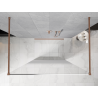 Mexen Kioto volně stojící sprchová stěna 130 x 200 cm, bílá ombre 8 mm, kartáčovaná měď - 800-130-002-65-86