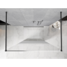 Mexen Kioto volně stojící sprchová zástěna 130 x 200 cm, ombre bílá 8 mm, kartáčovaný gun gray - 800-130-002-66-86