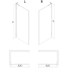 Mexen Lunar L sprchová stěna Walk-in pravá 100 x 200 cm, transparentní 8 mm, chrom - 830L-100-000-01-00-P