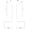 Mexen Lunar L sprchová stěna Walk-in pravá 60 x 200 cm, transparentní 8 mm, zlatá - 830L-060-000-50-00-P
