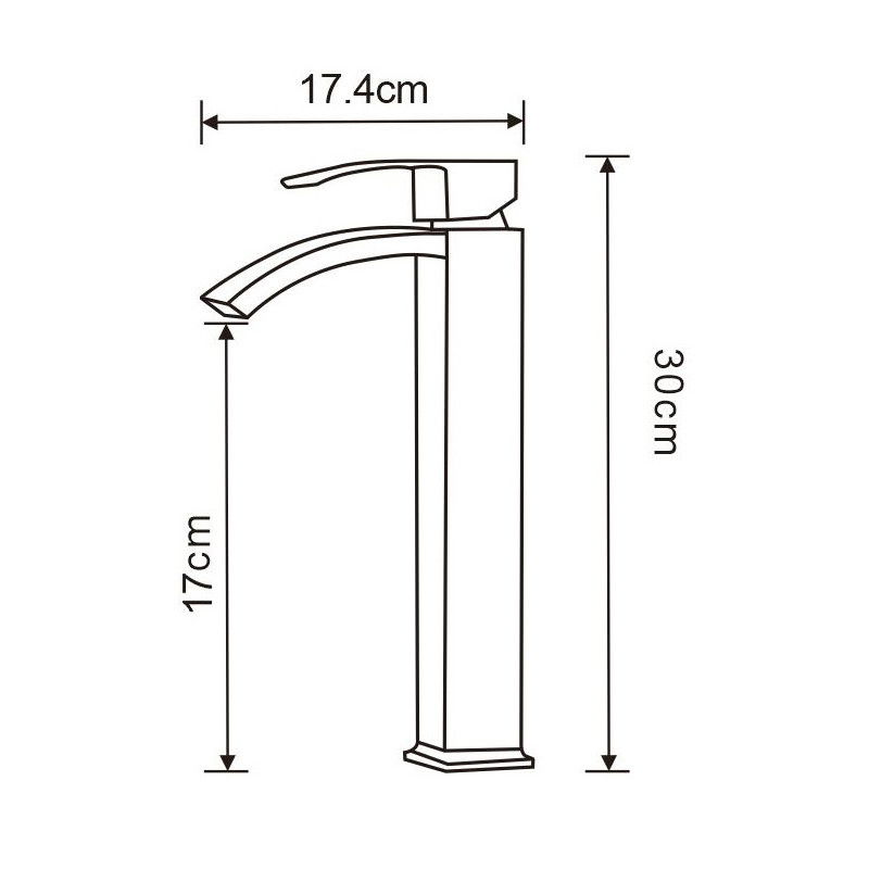 Mexen Libra vysoká umyvadlová baterie, zlatá - 745110-50
