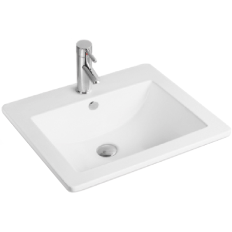 Mexen Lora umyvadlo zapuštěné do desky 53 x 46 cm, bílá - 25365300