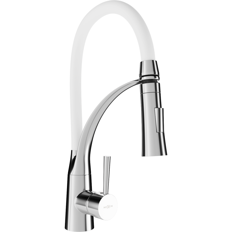 Mexen Aster kuchyňská baterie, chrom/bílá - 73450-02