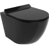 Mexen Lena WC mísa Rimless s pomalu klesající deskou slim, duroplast, černý lesk - 30224070