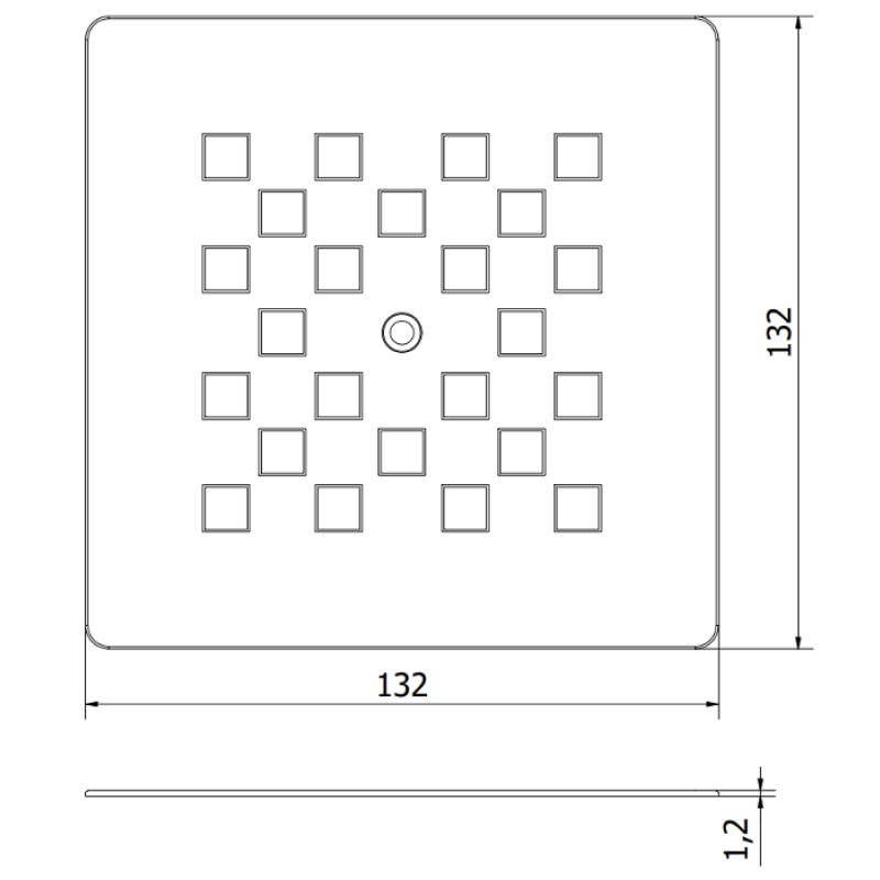 Mexen Stone+ kryt na sprchovou vaničku, inox - 44910001