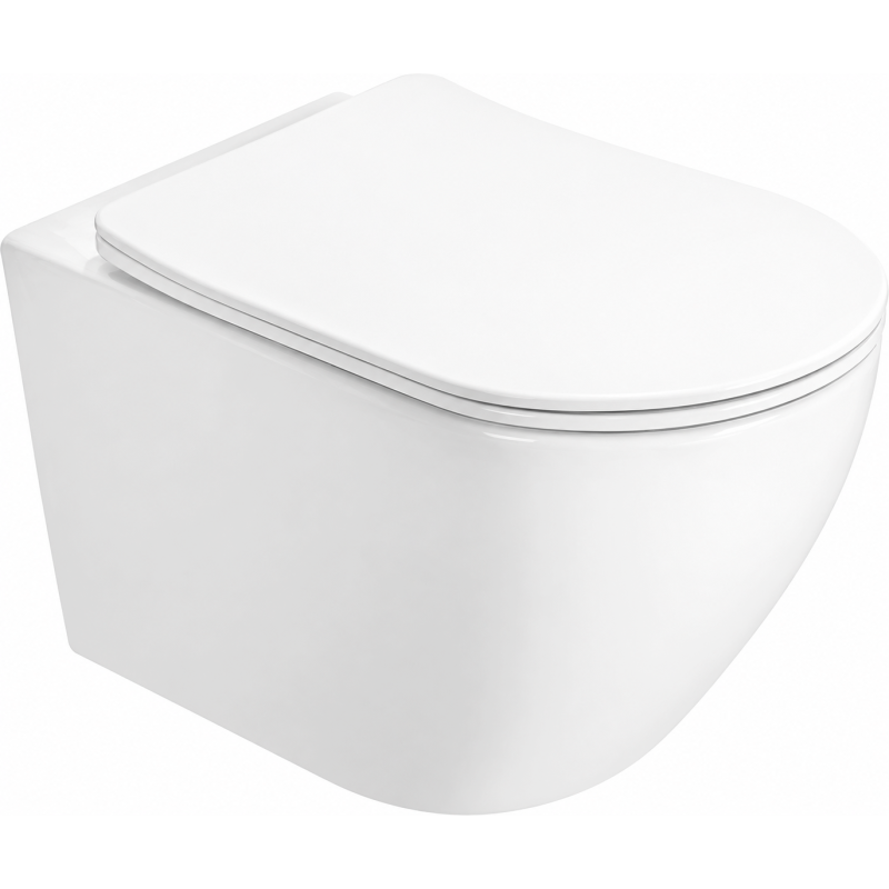 Mexen Lena 2.0 WC mísa Rimless se sklápěcí slim sedátkem, duroplast, bílý lesk - 3022L4000