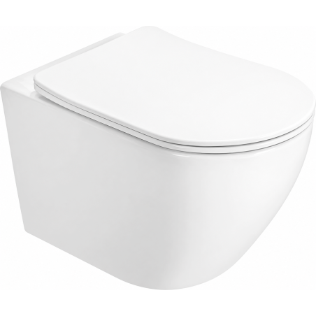 Mexen Lena 2.0 WC mísa Rimless Tornado se zpomalujícím slim prkénkem, duroplast, bílý lesk - 3022L4000T