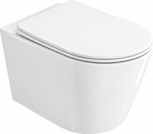 Mexen Rico 2.0 WC Miska Rimless Tornado se zpomalujícím zavíráním, duroplast, lesklá bílá - 3072L4000T