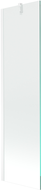 Mexen Next vanová zástěna 1-křídlová 50 x 150 cm, transparentní, bílá - 895-050-000-00-00-20
