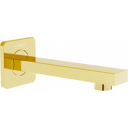 Mexen Cube vanová nástěnná výtoková trubice, zlatá - 79370-50