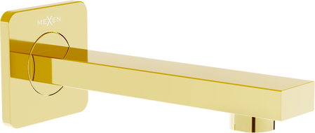 Mexen Cube vanová nástěnná výtoková trubice, zlatá - 79370-50