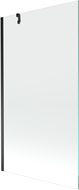 Mexen Next vanová zástěna 1-křídlová 90 x 150 cm, transparentní, černá - 895-090-000-00-00-70