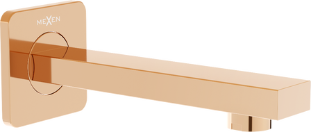 Mexen Cube nástěnná vanová hubice, růžové zlato - 79370-60