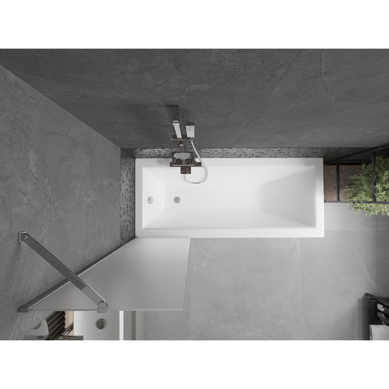 Mexen Next vana se zástěnou jednokřídlovou 50 x 150 cm, matné sklo, chrom - 895-050-000-00-30-01