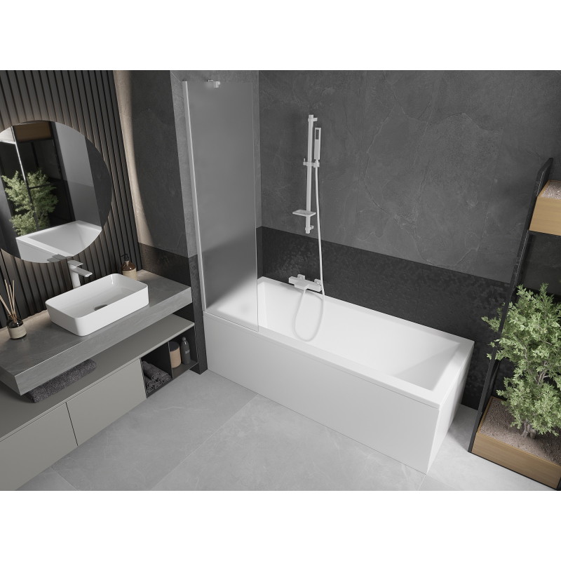 Mexen Next vanová zástěna jednokřídlá 50 x 150 cm, matná, bílá - 895-050-000-00-30-20