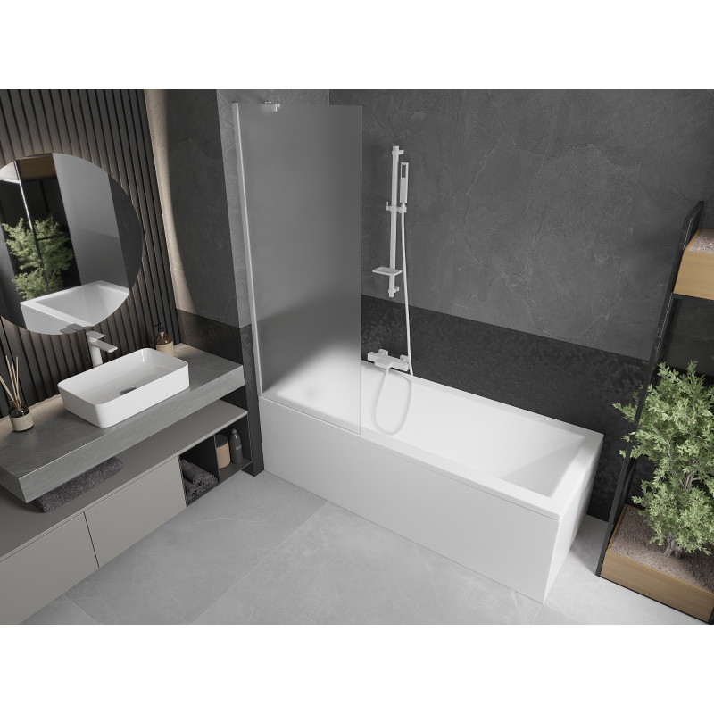 Mexen Next vana se sprchovou zástěnou jednokřídlá 70 x 150 cm, mat, bílá - 895-070-000-00-30-20