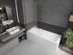 Mexen Next vanová zástěna 1-křídlová 70 x 150 cm, matné, růžové zlato - 895-070-000-00-30-60