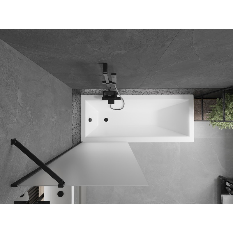 Mexen Next vana zástěna 1-křídlová 70 x 150 cm, mat, černá - 895-070-000-00-30-70