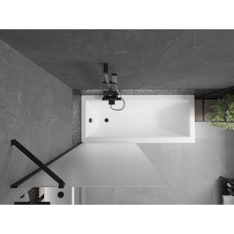 Mexen Next vana paraván 1-křídlý 80 x 150 cm, matný, černý - 895-080-000-00-30-70