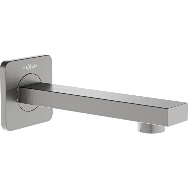Mexen Cube nástěnná vanová výpusť, gun gray kartáčovaný - 79370-66