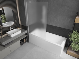 Mexen Next vanová zástěna 1-dílná 100 x 150 cm, matná, bílá - 895-100-000-00-30-20