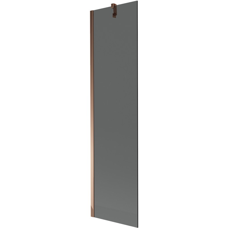 Mexen Next jednokřídlá vanová zástěna 50 x 150 cm, grafit, růžové zlato - 895-050-000-00-40-60