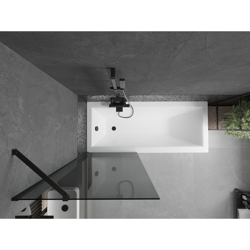 Mexen Next sprchová zástěna 1-křídlová 70 x 150 cm, grafitová, černá - 895-070-000-00-40-70