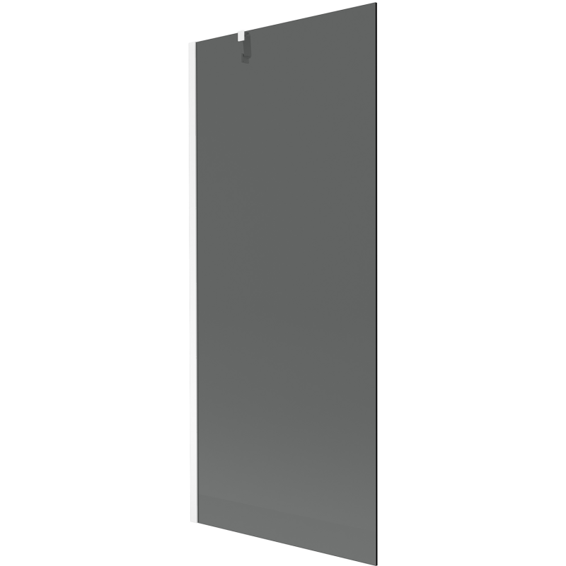 Mexen Next vanová zástěna 1-dílná 80 x 150 cm, grafit, bílá - 895-080-000-00-40-20