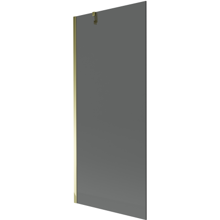 Mexen Next jednokřídlová vanová zástěna 80 x 150 cm, grafitová, zlatá - 895-080-000-00-40-50