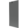 Mexen Next vanová zástěna jednokřídlová 80 x 150 cm, grafit, černá - 895-080-000-00-40-70