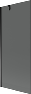 Mexen Next vanová zástěna jednokřídlová 80 x 150 cm, grafit, černá - 895-080-000-00-40-70