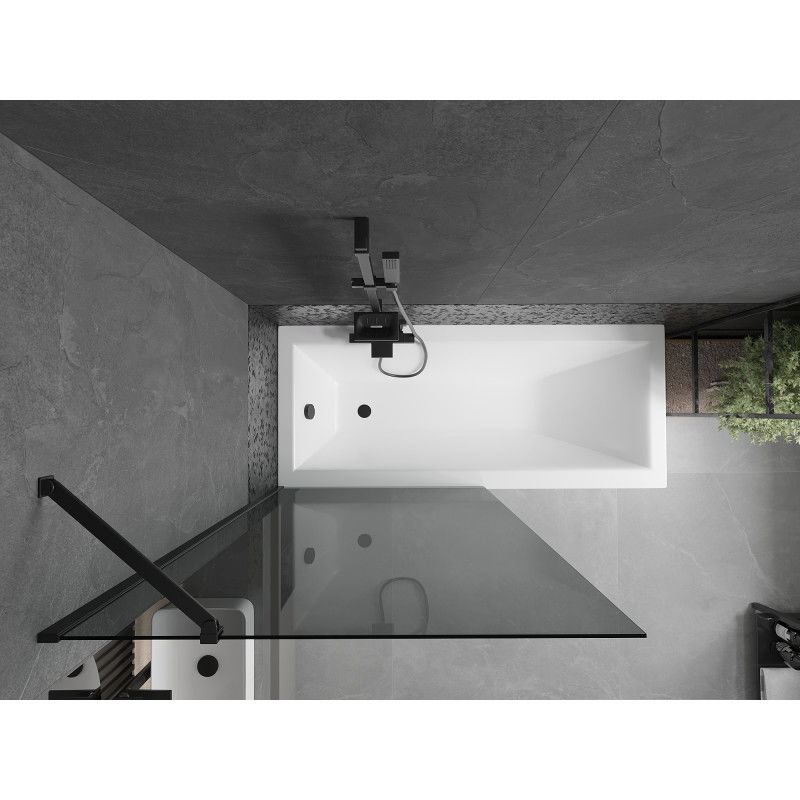 Mexen Next vanová zástěna 1-dveřová 90 x 150 cm, grafit, černá - 895-090-000-00-40-70