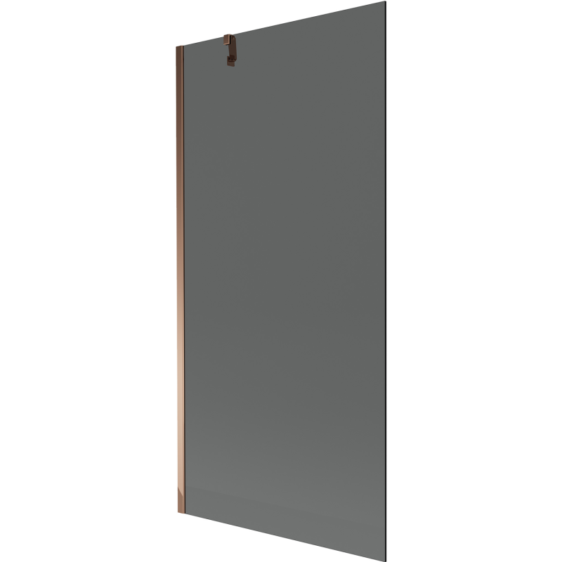 Mexen Next vanová zástěna 1-křídlová 90 x 150 cm, grafit, růžové zlato - 895-090-000-00-40-60