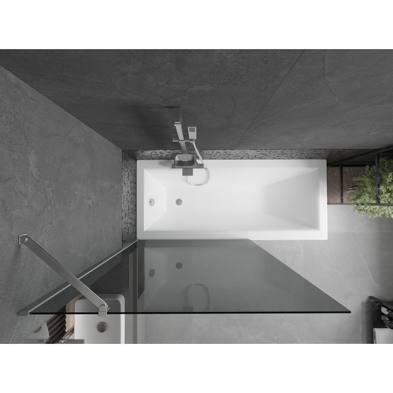 Mexen Next vanová zástěna 1-křídlová 100 x 150 cm, grafit, chrom - 895-100-000-00-40-01