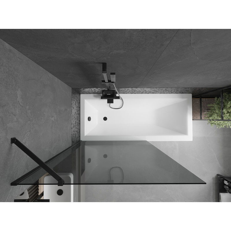 Mexen Next vanová zástěna 1-křídlová 100 x 150 cm, grafit, černá - 895-100-000-00-40-70