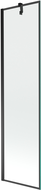 Mexen Next vanová zástěna 1-křídlová 50 x 150 cm, černý rám, černá - 895-050-000-00-70-70