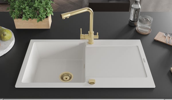 Luxusní zlatá kuchyňská baterie